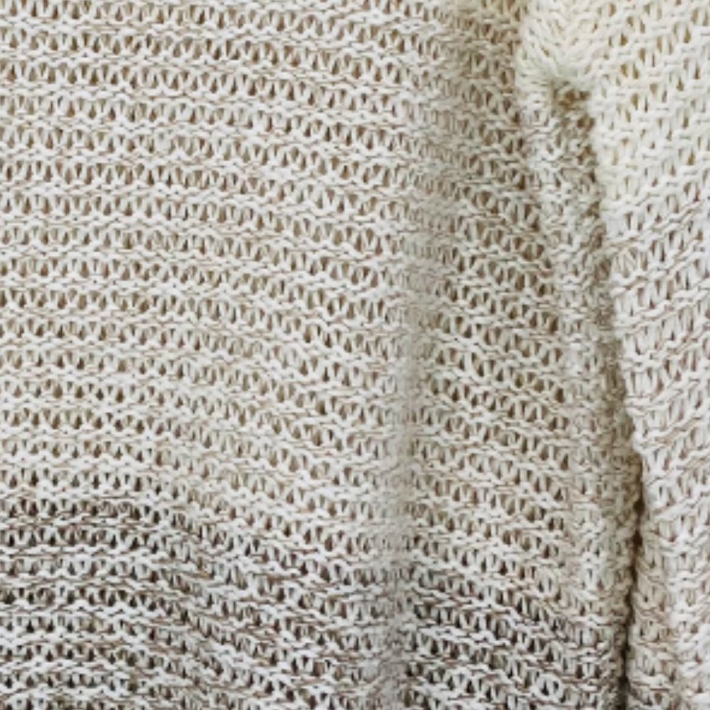RDI Variegated Tan Melange Open Weave Sweater NWT - Picture 7 of 7